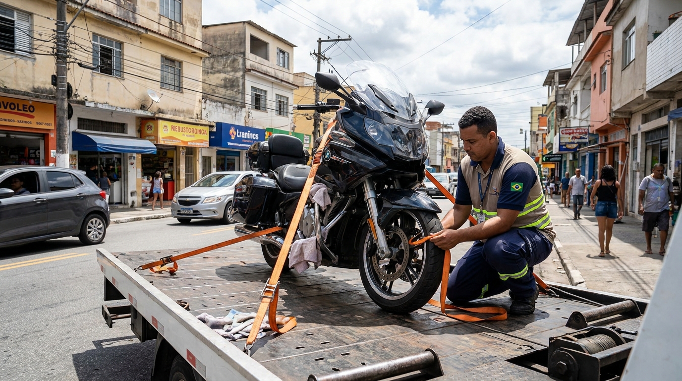 Remoção de Moto em Pane na Vila do Estádio, Presidente Prudente‑SP