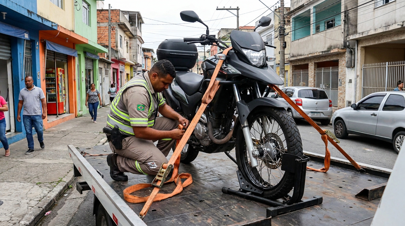 Guincho para Moto na Vila do Estádio, Presidente Prudente‑SP