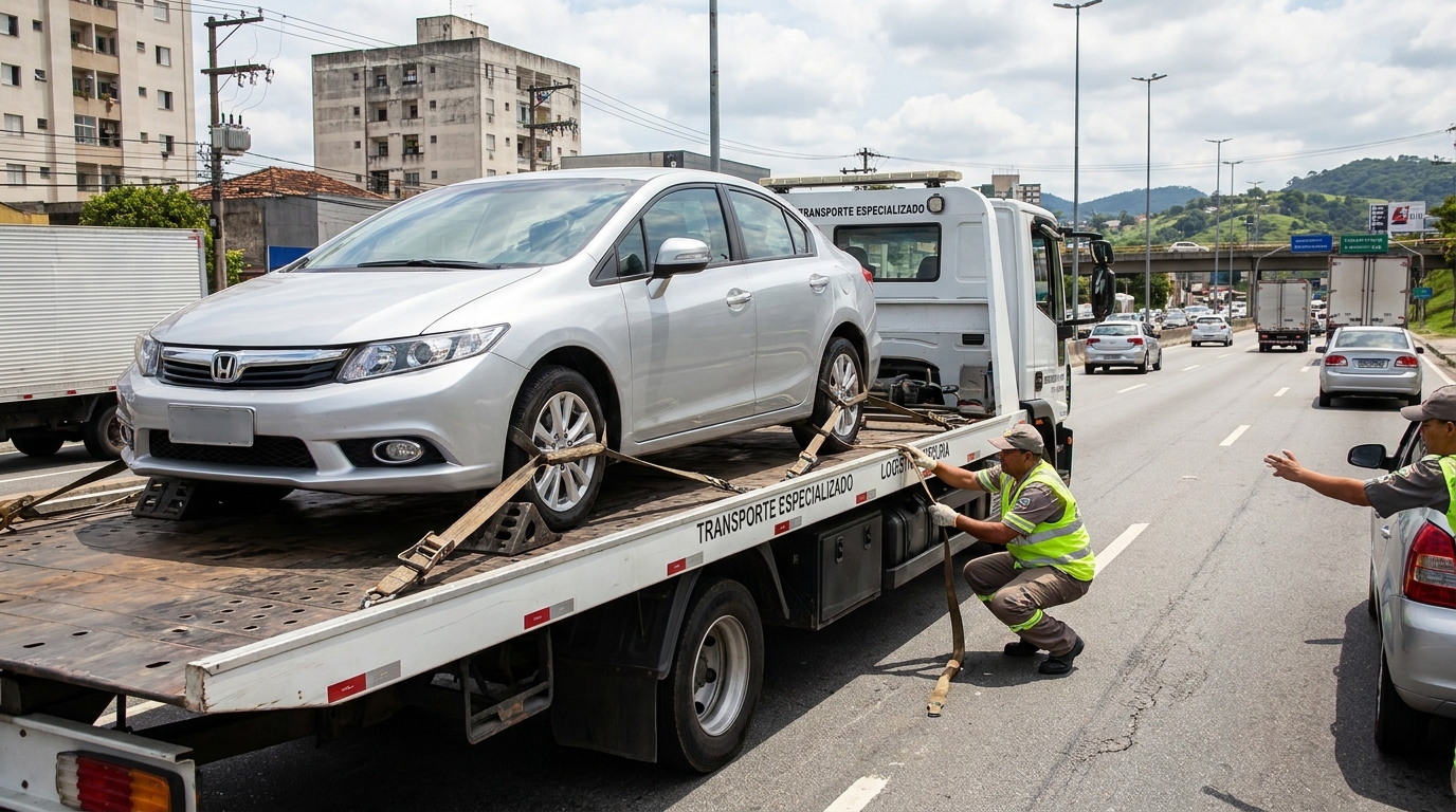 Transporte de Motocicletas no Cecap, Presidente Prudente‑SP